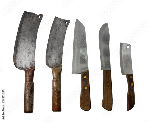 Obraz kitchen knives isolated on white