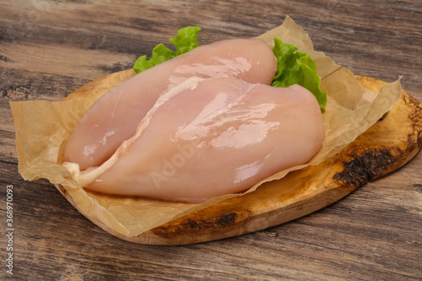 Obraz Raw chicken breast ready for cooking
