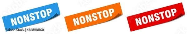 Fototapeta nonstop paper peeler sign set. nonstop sticker