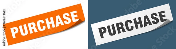 Obraz purchase paper peeler sign set. purchase sticker