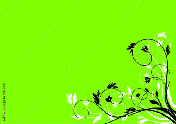 Obraz green floral background