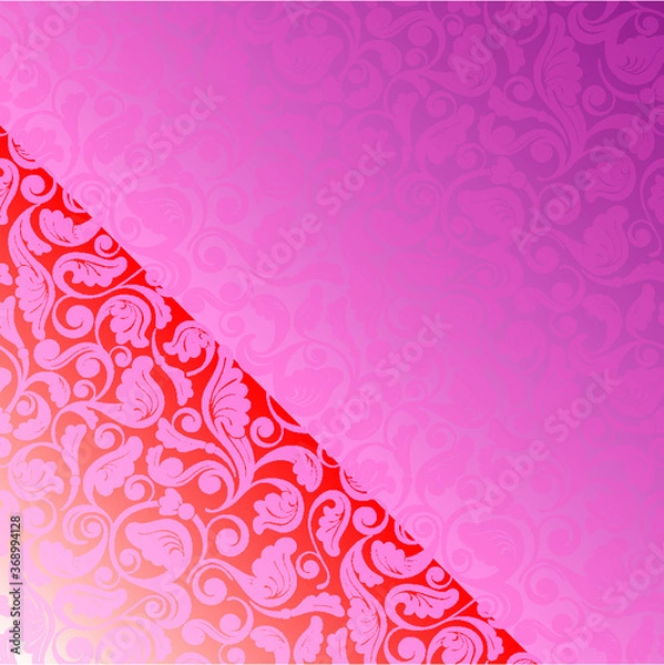 Obraz pink background with hearts