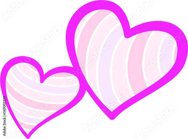 Obraz pink heart on white background