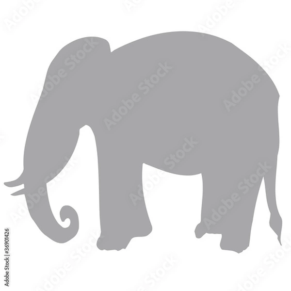 Obraz Profil Éléphant Vectorisé