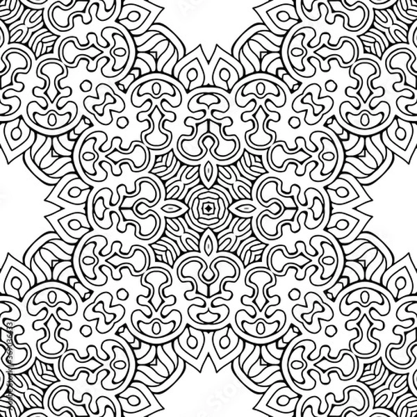 Fototapeta Seamless pattern. Vintage decorative elements