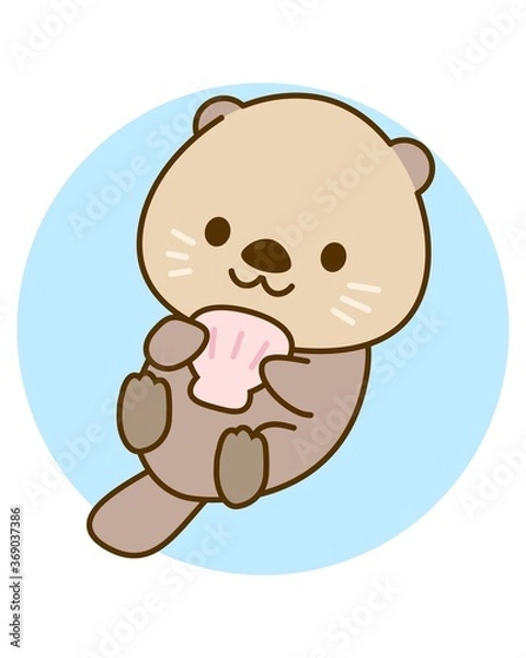 Fototapeta ラッコのイラスト