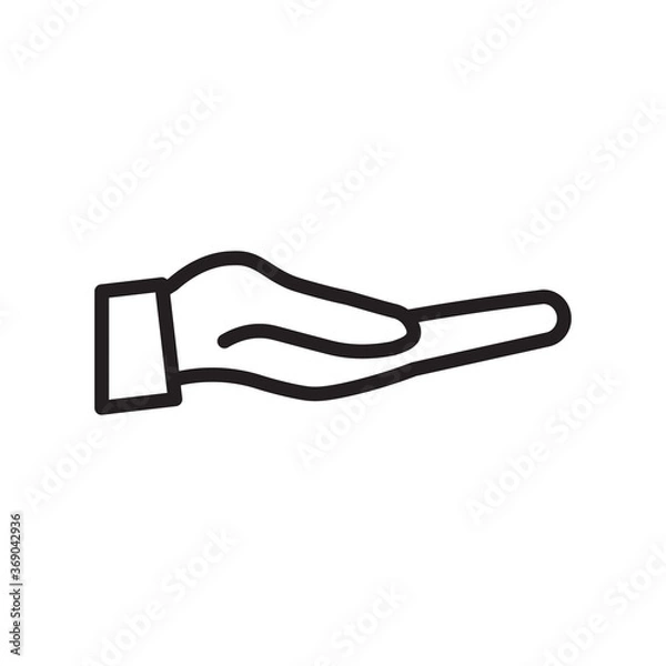 Fototapeta Hand line icon vector