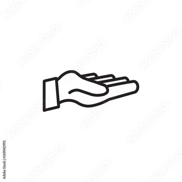 Fototapeta Hand line icon vector