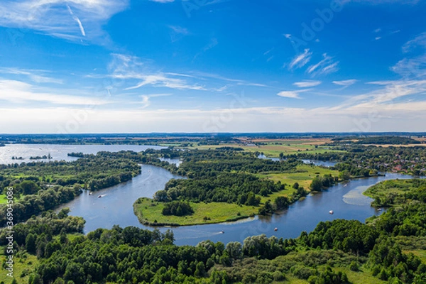 Obraz Havel w Havelland w pobliżu Ketzin latem