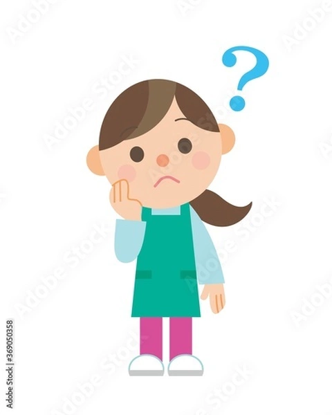 Fototapeta エプロン 女性 疑問