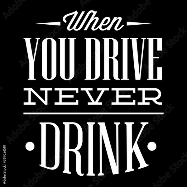 Fototapeta Vector illustration with quote in retro style. White text on black background