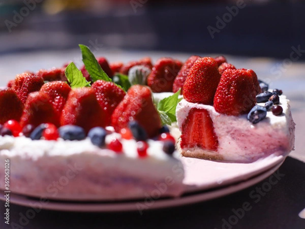 Obraz cake with strawberries