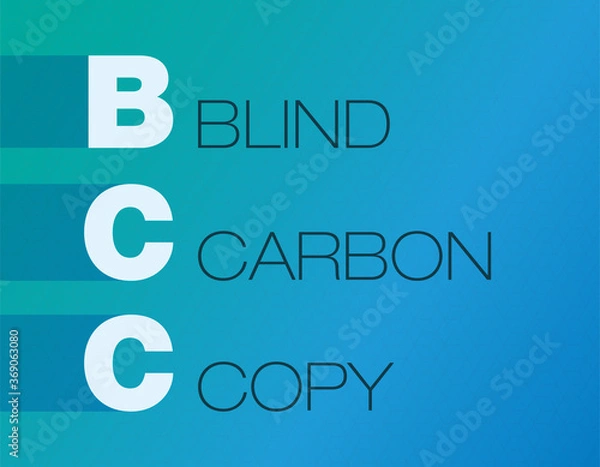 Fototapeta BCC – Blind Carbon Copy Acronym, Modern background Design