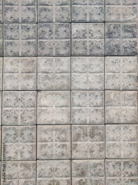 Obraz Square pavement textured tiles gray and dark colour stone material