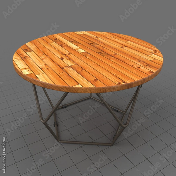 Obraz Okrągły drewniany stół