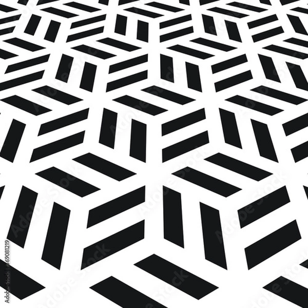 Obraz White background with complex black elements that make up the grid.Vector illustration.