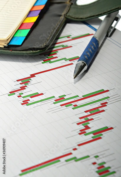 Fototapeta financial analysis