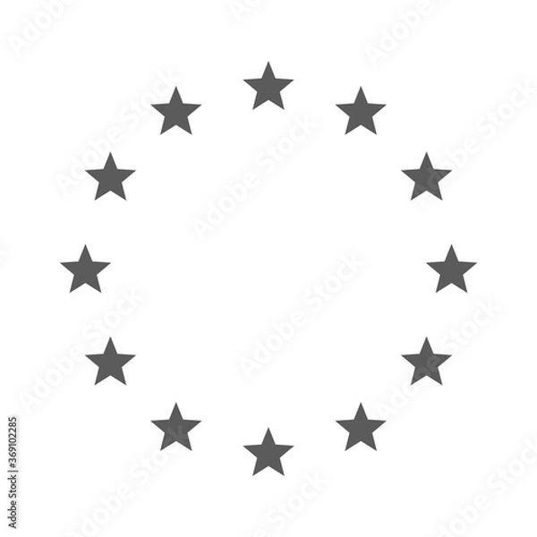 Fototapeta European Union stars. European Union flag. EU symbol. Stars in circle. Vector illustration