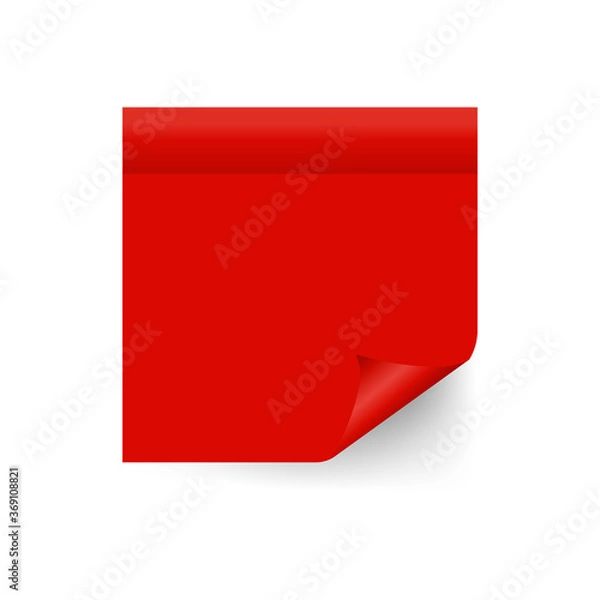 Fototapeta Red vector post note (?4).