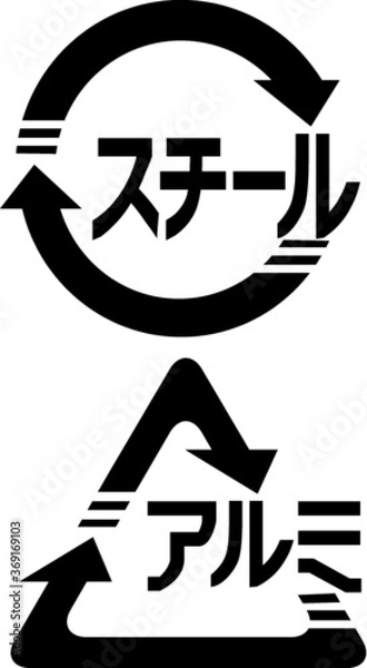 Obraz スチールとアルミのマーク