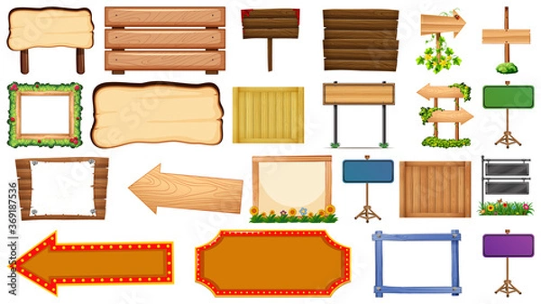 Fototapeta Set of various type of sign banner