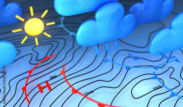 Fototapeta Weather Map