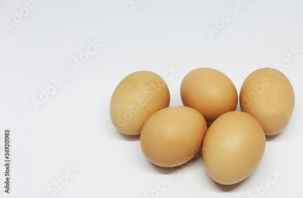 Obraz eggs on a white background