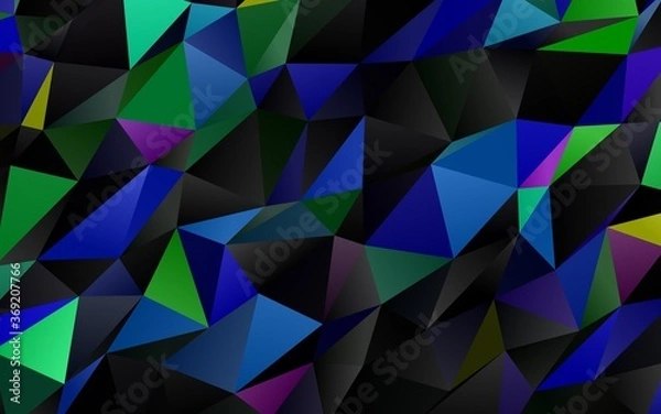 Fototapeta Dark Multicolor, Rainbow vector low poly layout. An elegant bright illustration with gradient. Textured pattern for background.