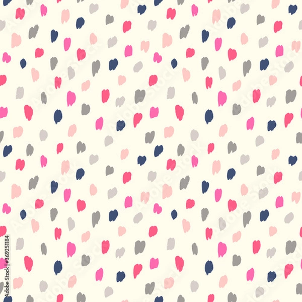 Fototapeta Seamless vector pattern made by hand drawn paint strokes. Retro colors.
