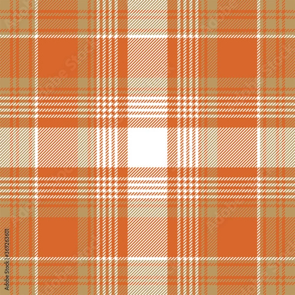 Fototapeta Orange check plaid seamless pattern. Vector illustration.