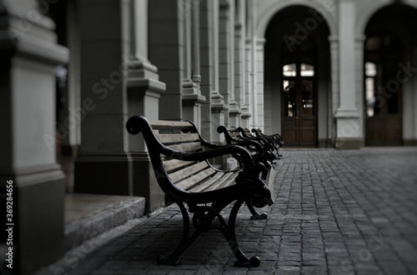Obraz bench in the city