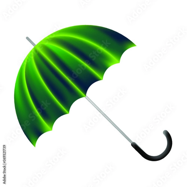 Fototapeta Vector illustration green umbrella