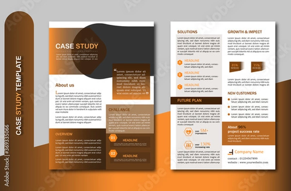 Obraz Case study business brochure template