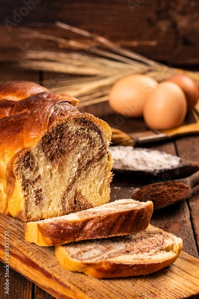 Obraz Homemade traditional sweet bread.