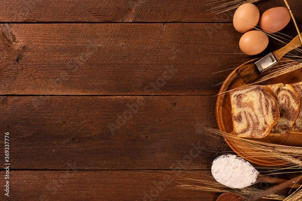 Obraz Homemade traditional sweet bread.