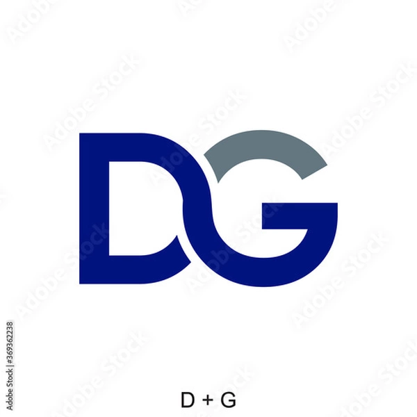 Fototapeta Letter D and G for identity design concept. Very suitable in various business purposes, also for icon, symbol and many more.