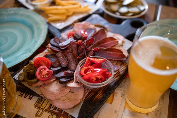 Fototapeta breakfast in the restaurant