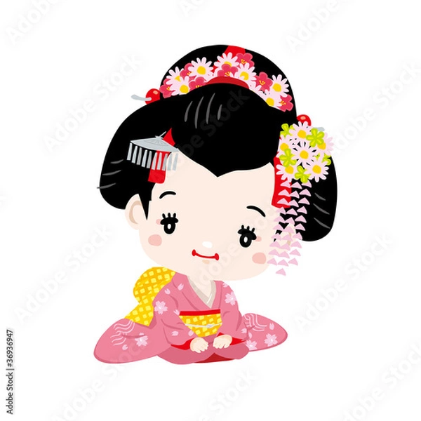 Obraz geisha girl