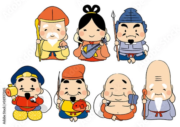 Obraz Siedem bóstw szczęścia