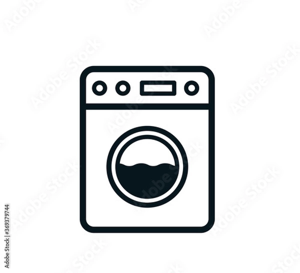 Obraz Washing machine icon vector logo design template