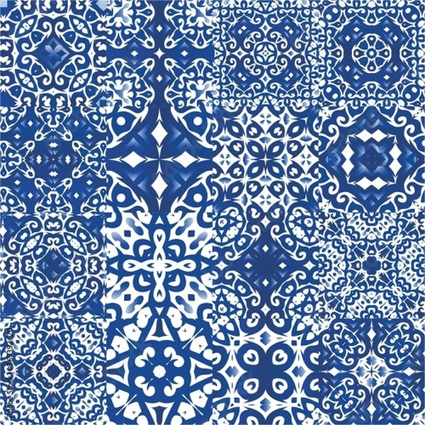 Obraz Ethnic ceramic tiles in portuguese azulejo.