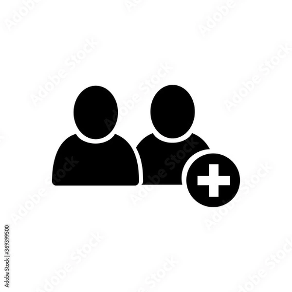 Obraz add users icon logo