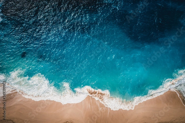 Obraz Widok z góry na ocean i dziką plażę