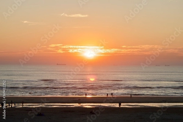 Fototapeta sunset on the beach