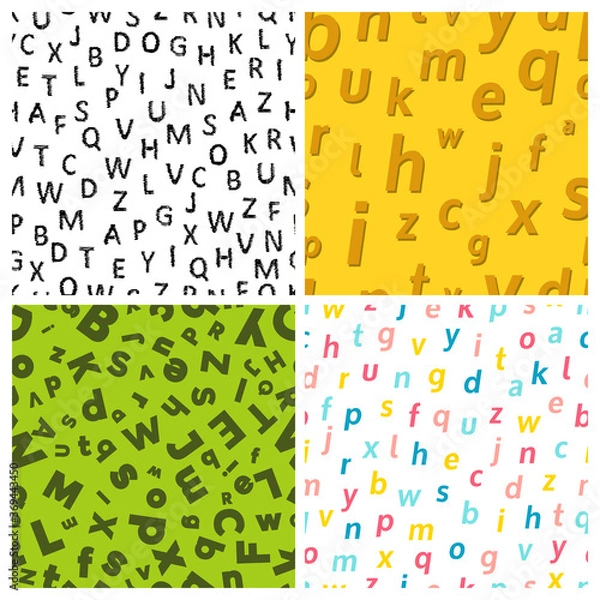 Fototapeta Alphabet vector seamless background
