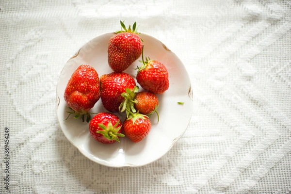 Obraz Erdbeeren auf Teller