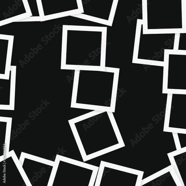 Fototapeta square photo frames on a bright background