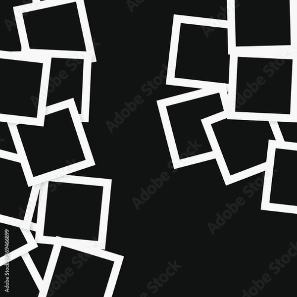 Fototapeta square photo frames on a bright background