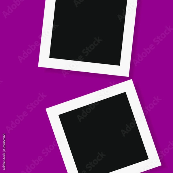 Fototapeta square photo frames on a bright background
