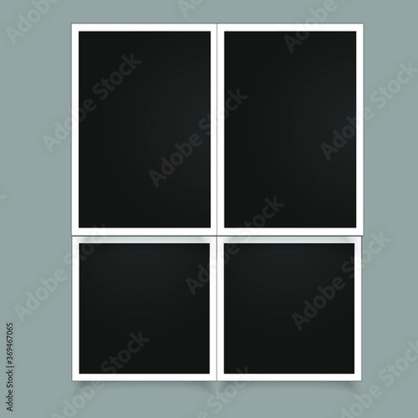 Fototapeta square photo frames on a bright background